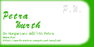 petra wurth business card